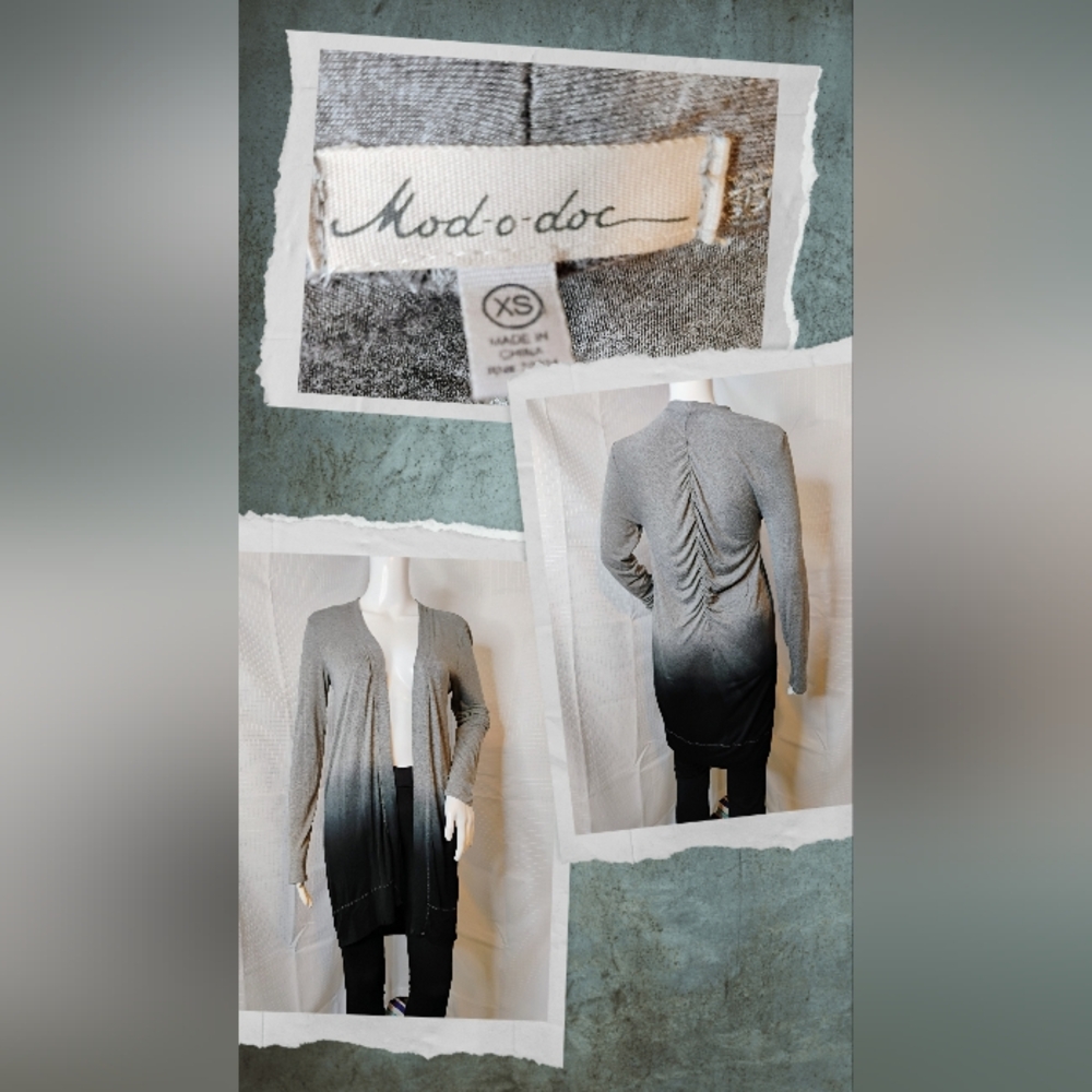 Mod-O-Doc Gray Ombre Cardigan